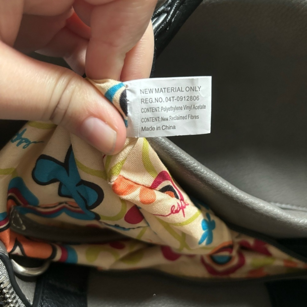 Espe Emmy Grey Vegan Leather Floral Rose Tassel Convertible Satchel Bag NWOT - Picture 9 of 11